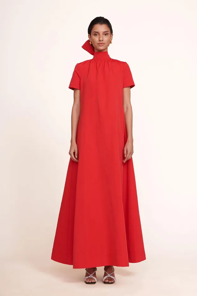 Women Bridal STAUD STAUD ILANA DRESS POINSETTIA