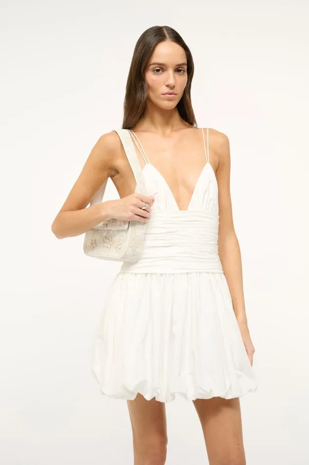 Women Bridal STAUD STAUD LOREN DRESS WHITE Women Bridal STAUD STAUD LOREN DRESS WHITE