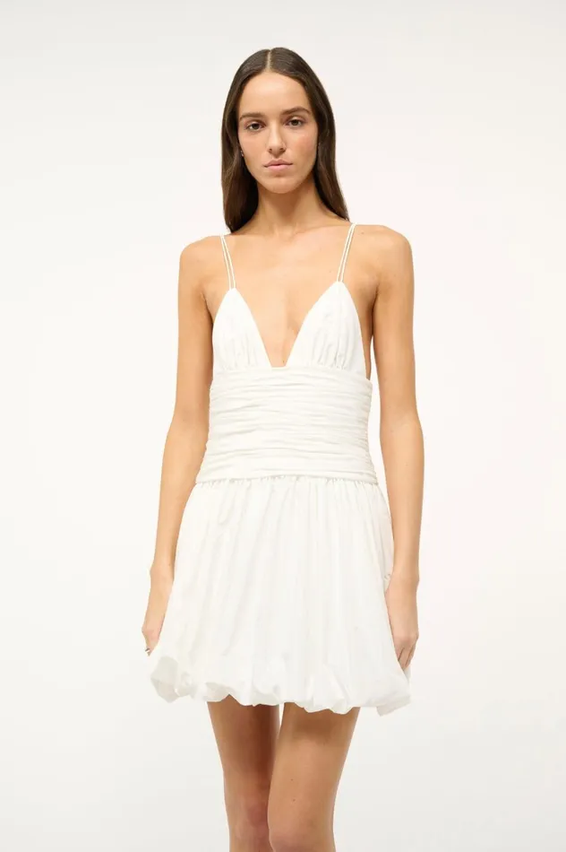 Women Bridal STAUD STAUD LOREN DRESS WHITE Women Bridal STAUD STAUD LOREN DRESS WHITE