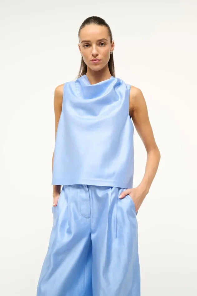 Women Bridal STAUD STAUD ROCHELLE TOP PERIWINKLE