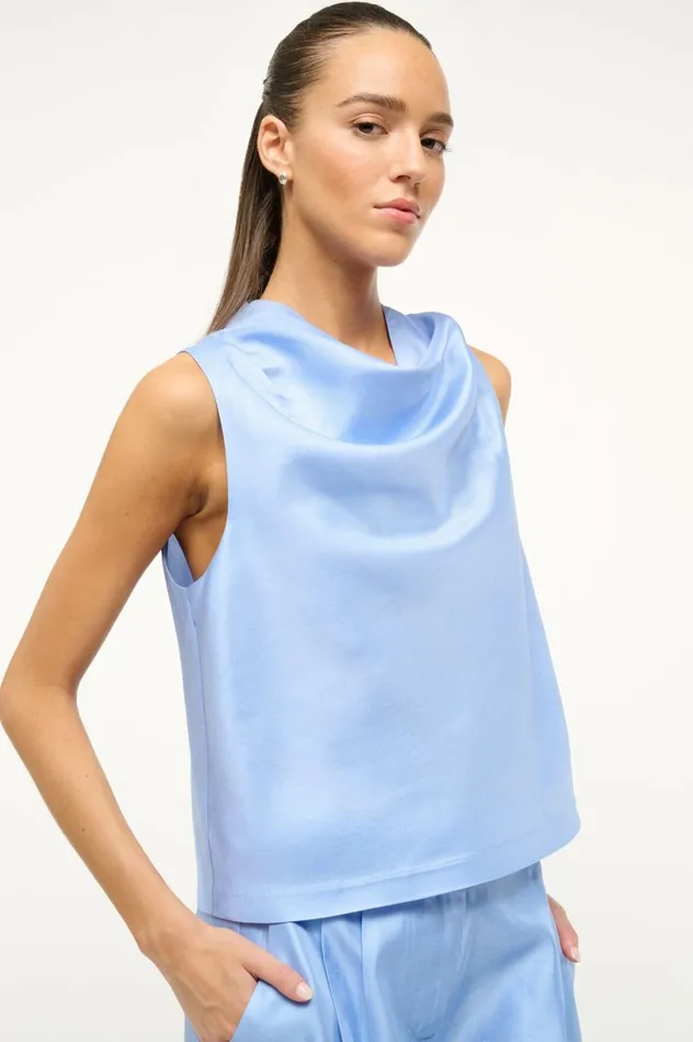Women Bridal STAUD STAUD ROCHELLE TOP PERIWINKLE Women Bridal STAUD STAUD ROCHELLE TOP PERIWINKLE