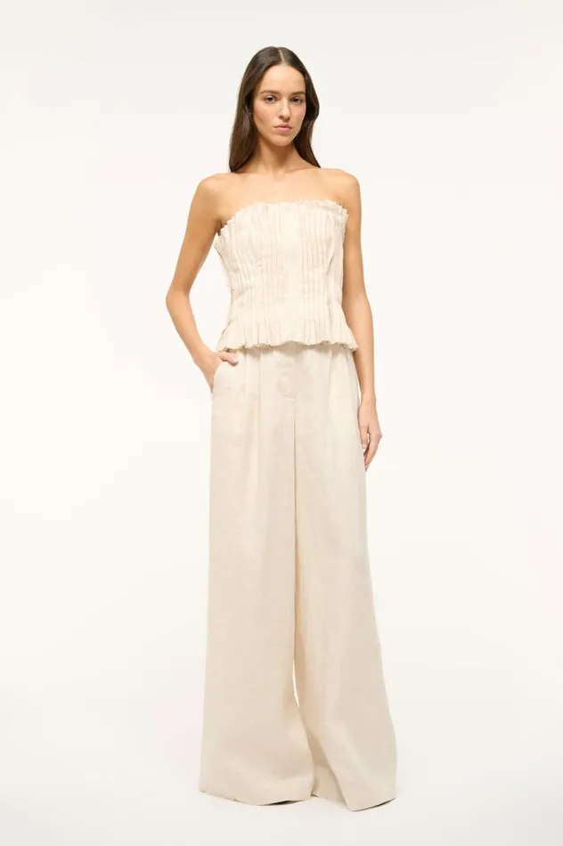 Women Bridal STAUD STAUD SASHA PANT NATURAL Women Bridal STAUD STAUD SASHA PANT NATURAL