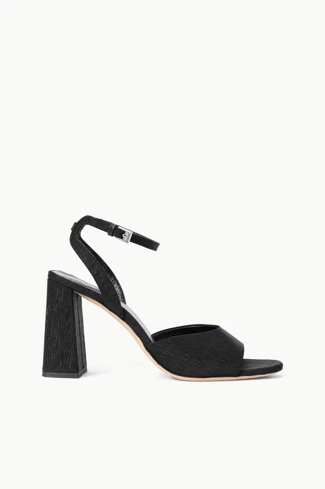 Women Bridal STAUD STAUD SOLANGE HEEL BLACK GROSGRAIN