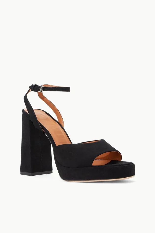 Women Bridal STAUD STAUD SOLANGE PLATFORM BLACK SUEDE Women Bridal STAUD STAUD SOLANGE PLATFORM BLACK SUEDE
