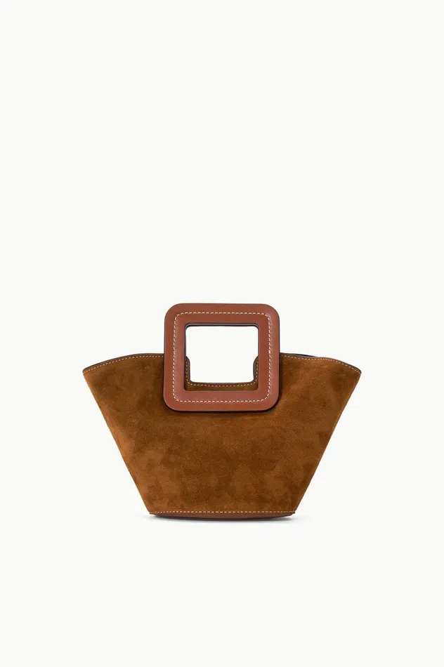 Women Bucket STAUD STAUD SHIRLEY MINI BUCKET BAG TAN