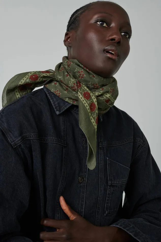 Women CLASSIC SCARF Greenpink Soeur Scarves