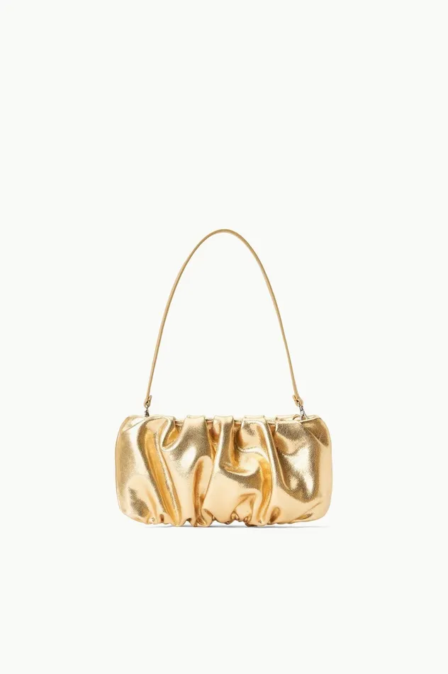 Women Clutches STAUD STAUD BEAN BAG GOLD