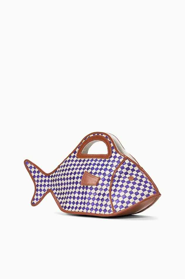 Women Clutches STAUD STAUD CLEO FISH BASKET BAG COCONUT CHECK Women Clutches STAUD STAUD CLEO FISH BASKET BAG COCONUT CHECK