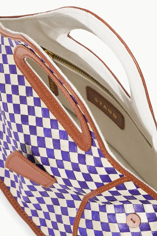 Women Clutches STAUD STAUD CLEO FISH BASKET BAG COCONUT CHECK Women Clutches STAUD STAUD CLEO FISH BASKET BAG COCONUT CHECK
