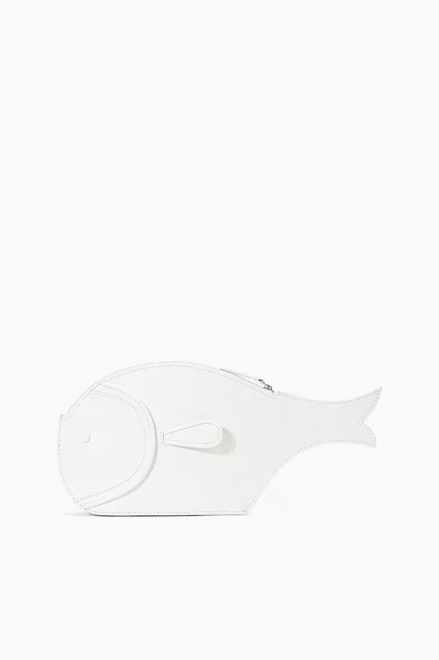 Women Clutches STAUD STAUD PESCE LEATHER CLUTCH PAPER