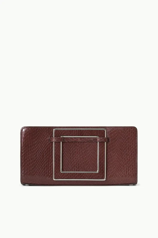 Women Clutches STAUD STAUD SHIRLEY CONVERTIBLE CLUTCH MAHOGANY