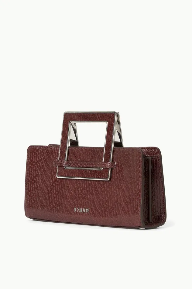 Women Clutches STAUD STAUD SHIRLEY CONVERTIBLE CLUTCH MAHOGANY Women Clutches STAUD STAUD SHIRLEY CONVERTIBLE CLUTCH MAHOGANY
