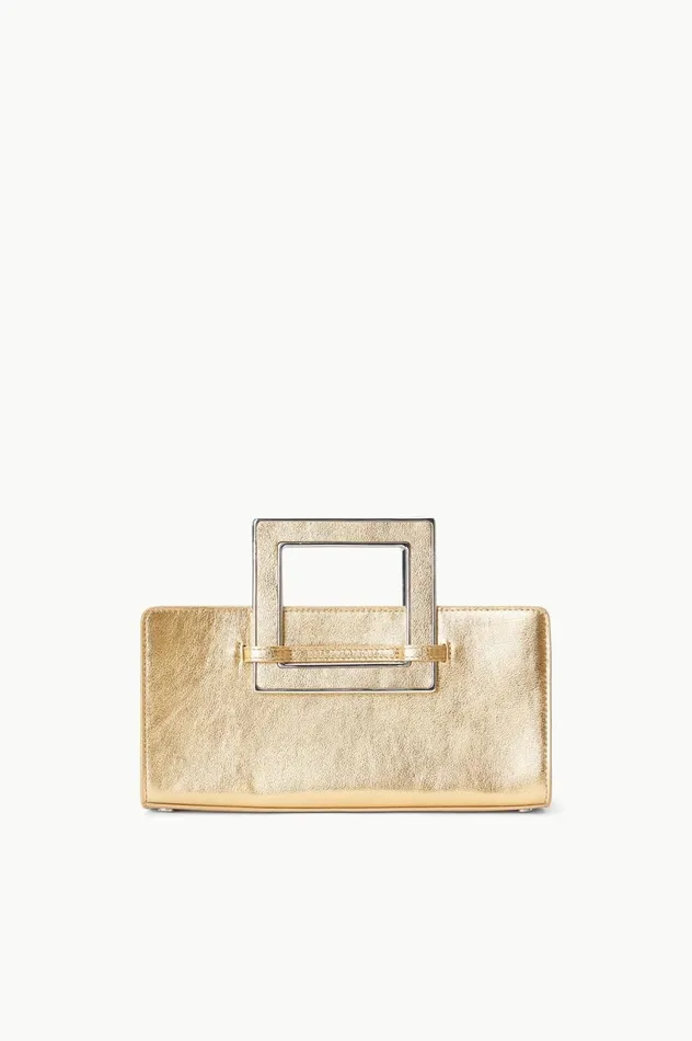 Women Clutches STAUD STAUD SHIRLEY METAL HANDLE CLUTCH GOLD Women Clutches STAUD STAUD SHIRLEY METAL HANDLE CLUTCH GOLD