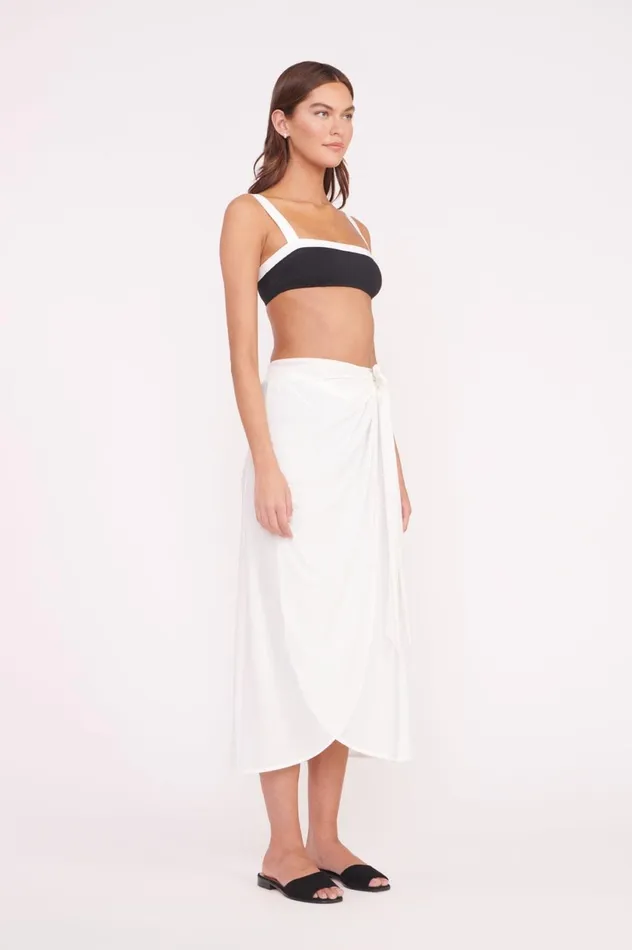Women CoverUps STAUD STAUD ANGELICA WRAP SKIRT WHITE Women CoverUps STAUD STAUD ANGELICA WRAP SKIRT WHITE