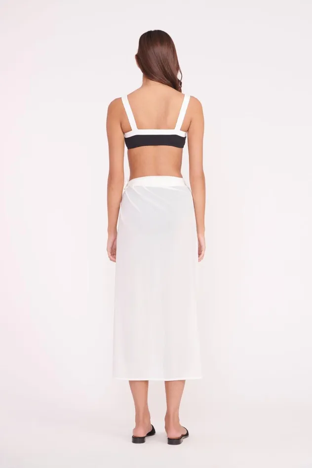 Women CoverUps STAUD STAUD ANGELICA WRAP SKIRT WHITE Women CoverUps STAUD STAUD ANGELICA WRAP SKIRT WHITE