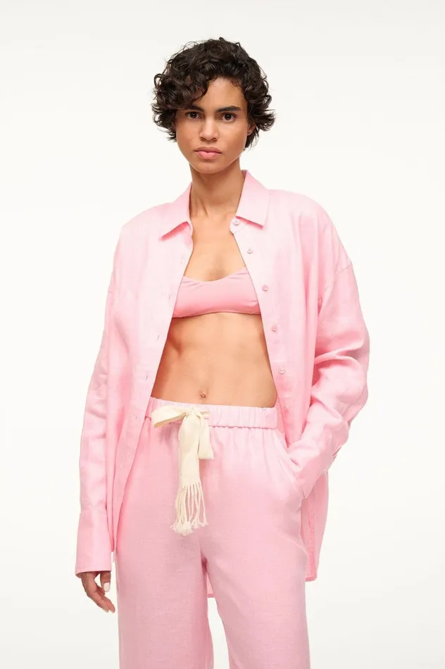 Women CoverUps STAUD STAUD COLTON SHIRT PEARL PINK Women CoverUps STAUD STAUD COLTON SHIRT PEARL PINK