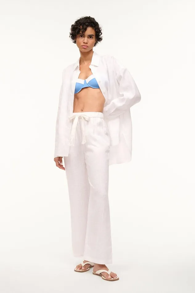 Women CoverUps STAUD STAUD COLTON SHIRT WHITE