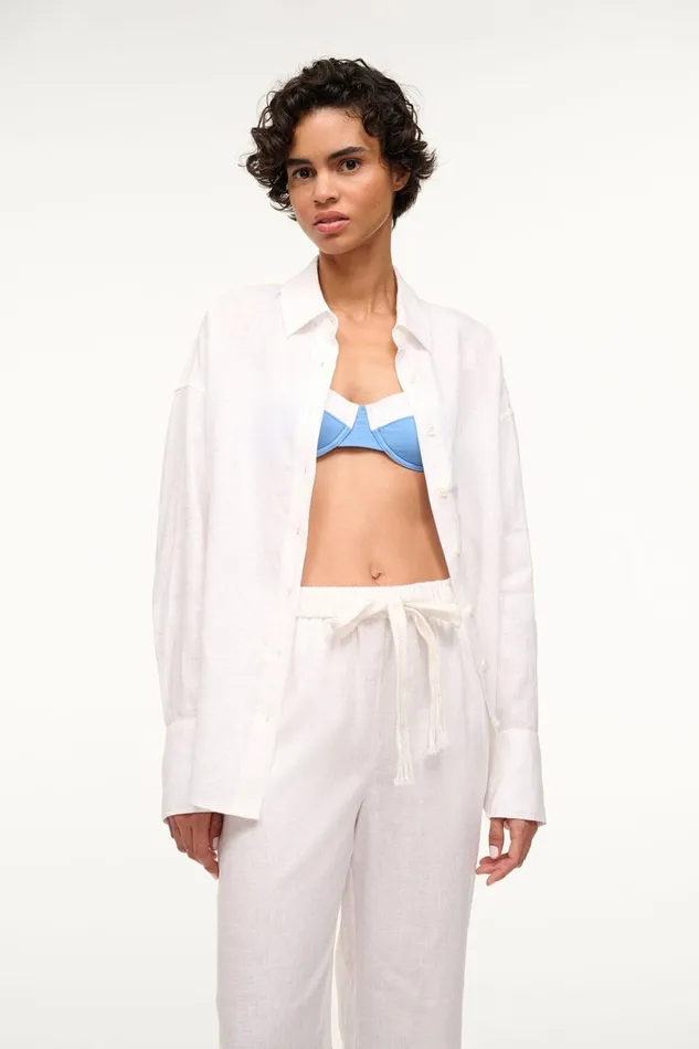 Women CoverUps STAUD STAUD COLTON SHIRT WHITE Women CoverUps STAUD STAUD COLTON SHIRT WHITE