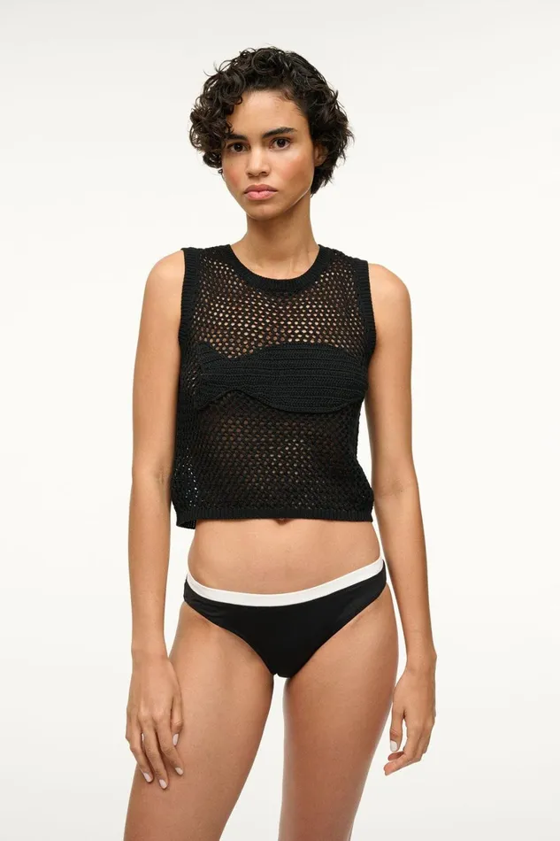 Women CoverUps STAUD STAUD CORRICELLA TOP BLACK