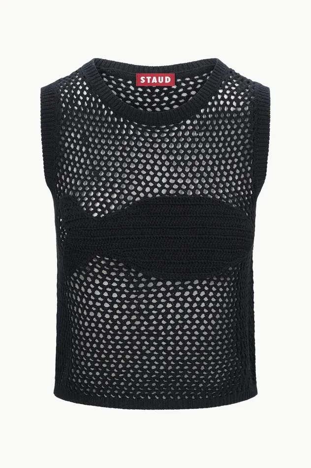 Women CoverUps STAUD STAUD CORRICELLA TOP BLACK Women CoverUps STAUD STAUD CORRICELLA TOP BLACK
