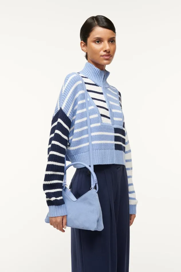 Women CoverUps STAUD STAUD CROPPED HAMPTON SWEATER ADRIATIC STRIPE Women CoverUps STAUD STAUD CROPPED HAMPTON SWEATER ADRIATIC STRIPE