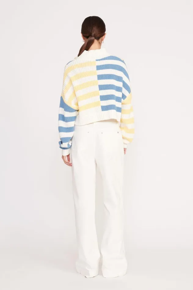 Women CoverUps STAUD STAUD CROPPED HAMPTON SWEATER BUTTERCUP SEASHORE STRIPE Women CoverUps STAUD STAUD CROPPED HAMPTON SWEATER BUTTERCUP SEASHORE STRIPE
