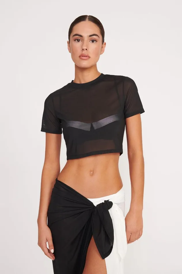 Women CoverUps STAUD STAUD FERNANDA TOP BLACK Women CoverUps STAUD STAUD FERNANDA TOP BLACK