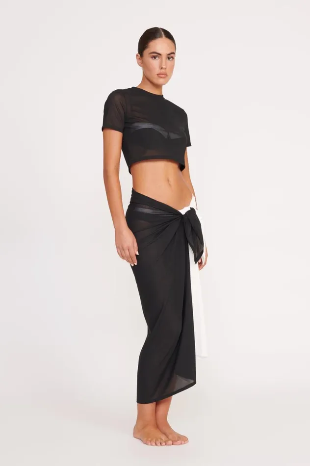 Women CoverUps STAUD STAUD FERNANDA TOP BLACK Women CoverUps STAUD STAUD FERNANDA TOP BLACK