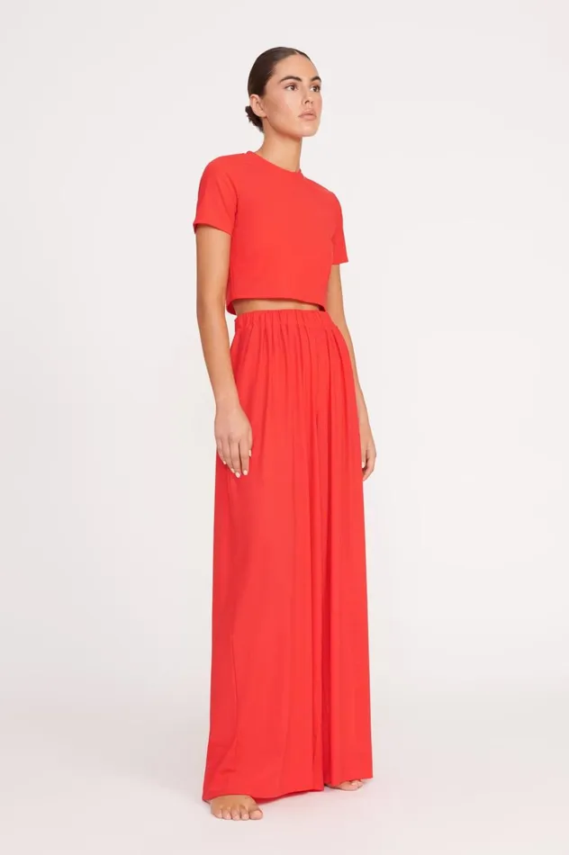Women CoverUps STAUD STAUD FERNANDA TOP RED ROSE Women CoverUps STAUD STAUD FERNANDA TOP RED ROSE