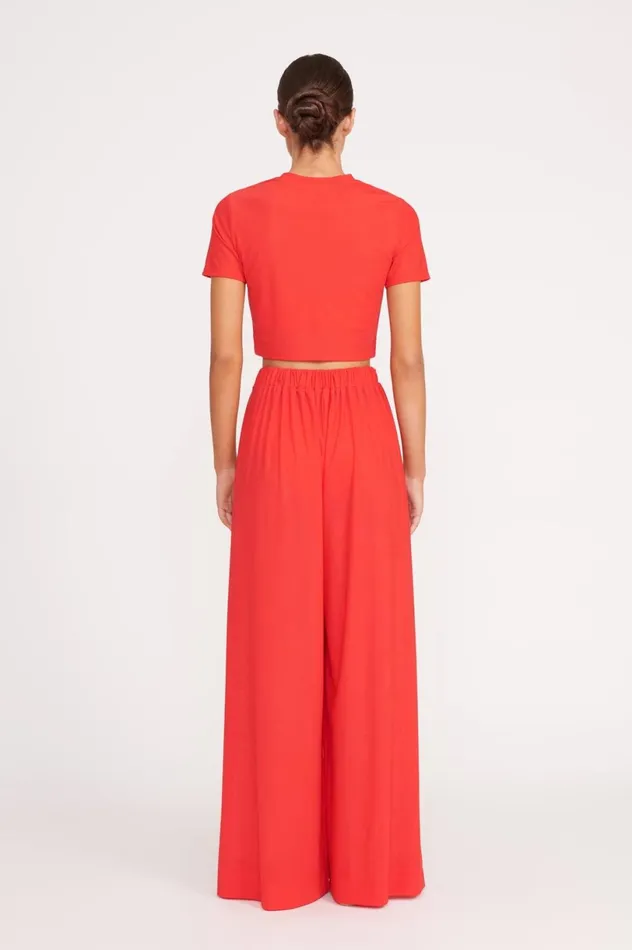 Women CoverUps STAUD STAUD FERNANDA TOP RED ROSE Women CoverUps STAUD STAUD FERNANDA TOP RED ROSE