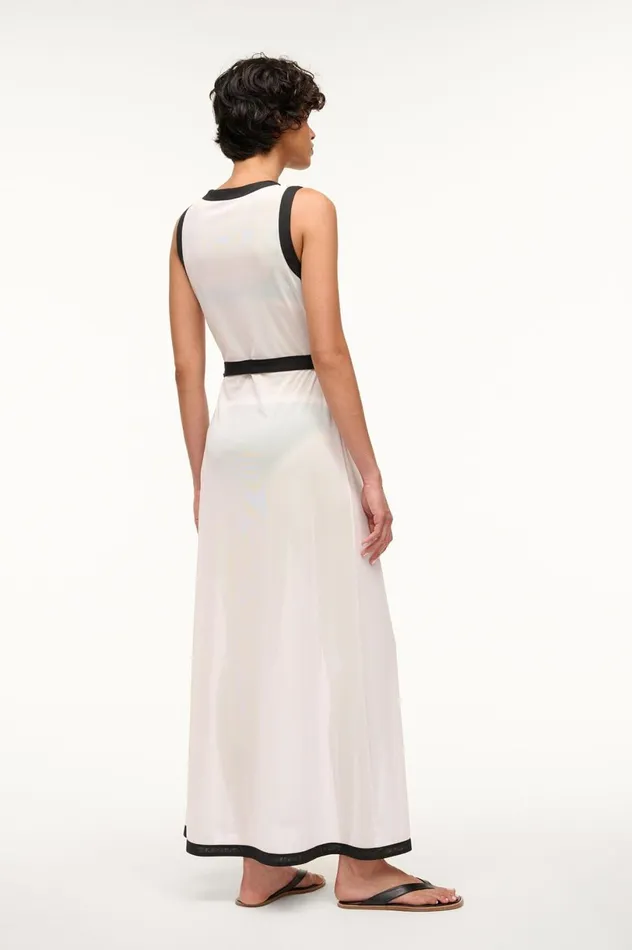 Women CoverUps STAUD STAUD ISCHIA COVERUP DRESS WHITE BLACK Women CoverUps STAUD STAUD ISCHIA COVERUP DRESS WHITE BLACK