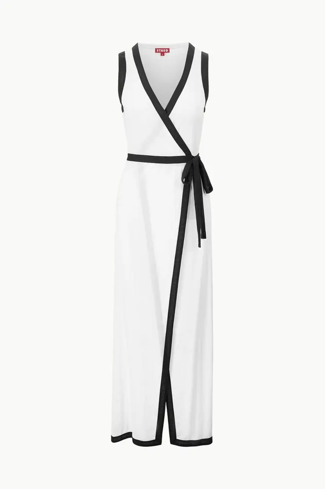 Women CoverUps STAUD STAUD ISCHIA COVERUP DRESS WHITE BLACK Women CoverUps STAUD STAUD ISCHIA COVERUP DRESS WHITE BLACK