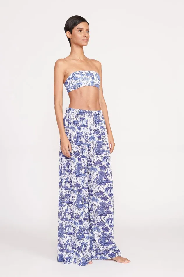 Women CoverUps STAUD STAUD MARZA PANT BLUE TOILE Women CoverUps STAUD STAUD MARZA PANT BLUE TOILE