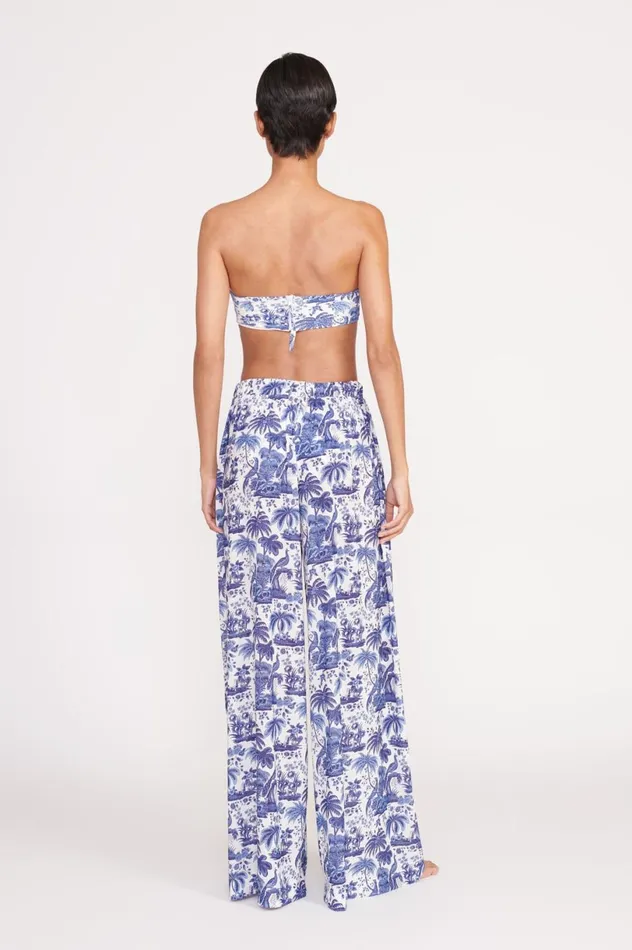 Women CoverUps STAUD STAUD MARZA PANT BLUE TOILE Women CoverUps STAUD STAUD MARZA PANT BLUE TOILE