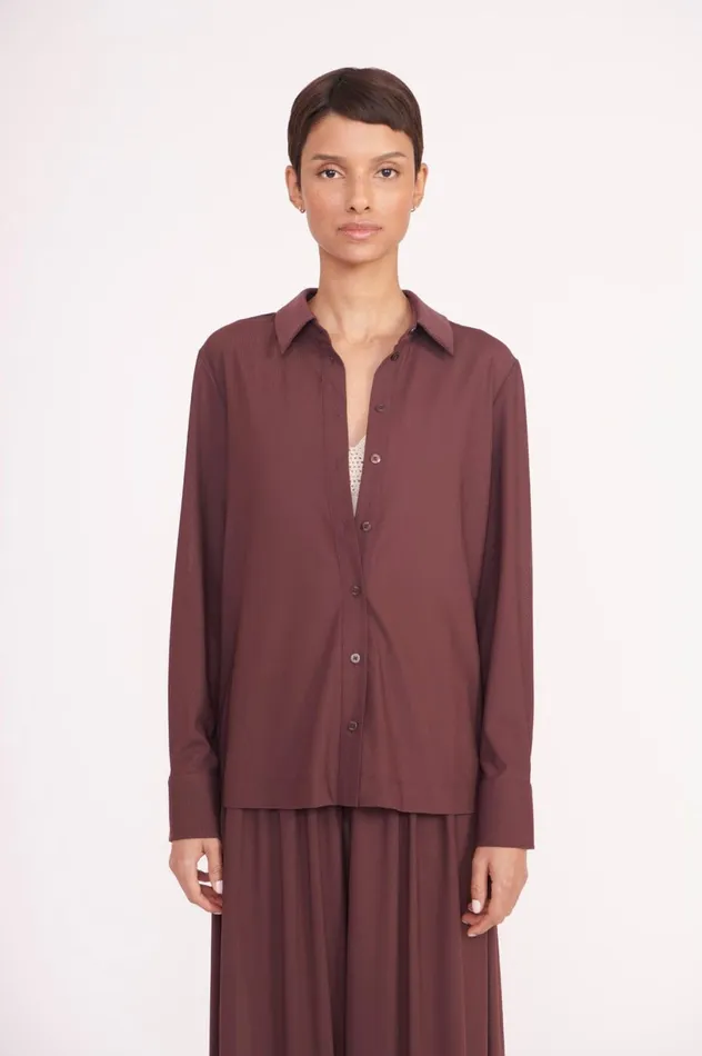 Women CoverUps STAUD STAUD MIRIAM TOP BARK