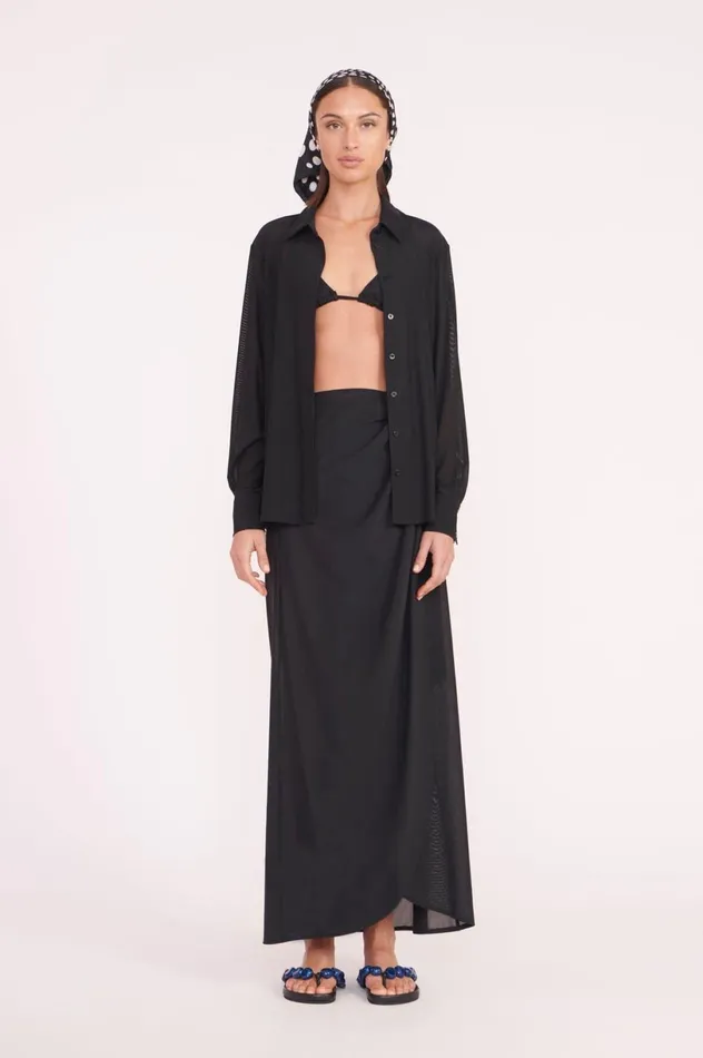 Women CoverUps STAUD STAUD MIRIAM TOP BLACK Women CoverUps STAUD STAUD MIRIAM TOP BLACK