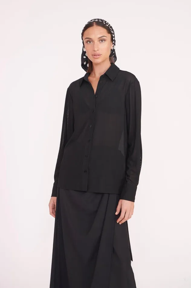 Women CoverUps STAUD STAUD MIRIAM TOP BLACK Women CoverUps STAUD STAUD MIRIAM TOP BLACK