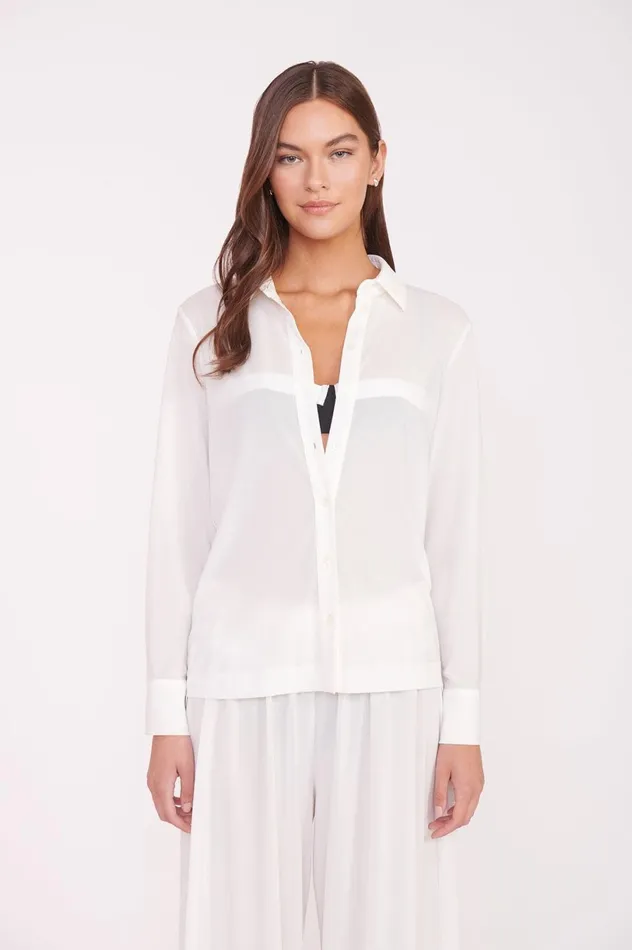 Women CoverUps STAUD STAUD MIRIAM TOP WHITE