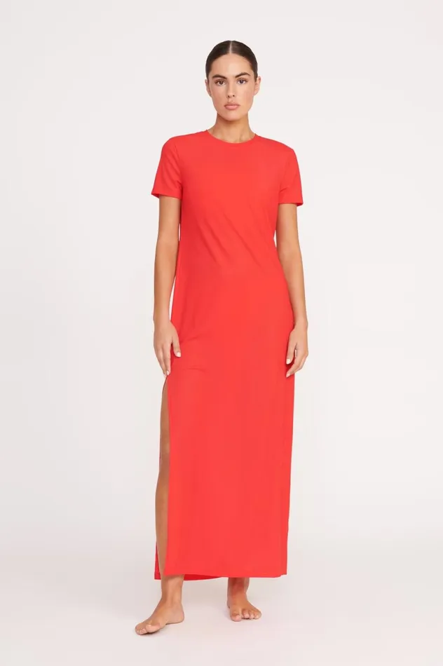 Women CoverUps STAUD STAUD OTTILIE DRESS RED ROSE