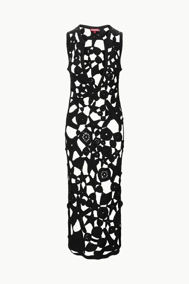 Women CoverUps STAUD STAUD PELLEGRINO DRESS BLACK Women CoverUps STAUD STAUD PELLEGRINO DRESS BLACK
