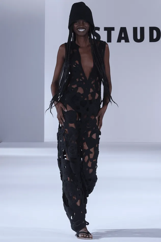 Women CoverUps STAUD STAUD PELLEGRINO DRESS BLACK Women CoverUps STAUD STAUD PELLEGRINO DRESS BLACK
