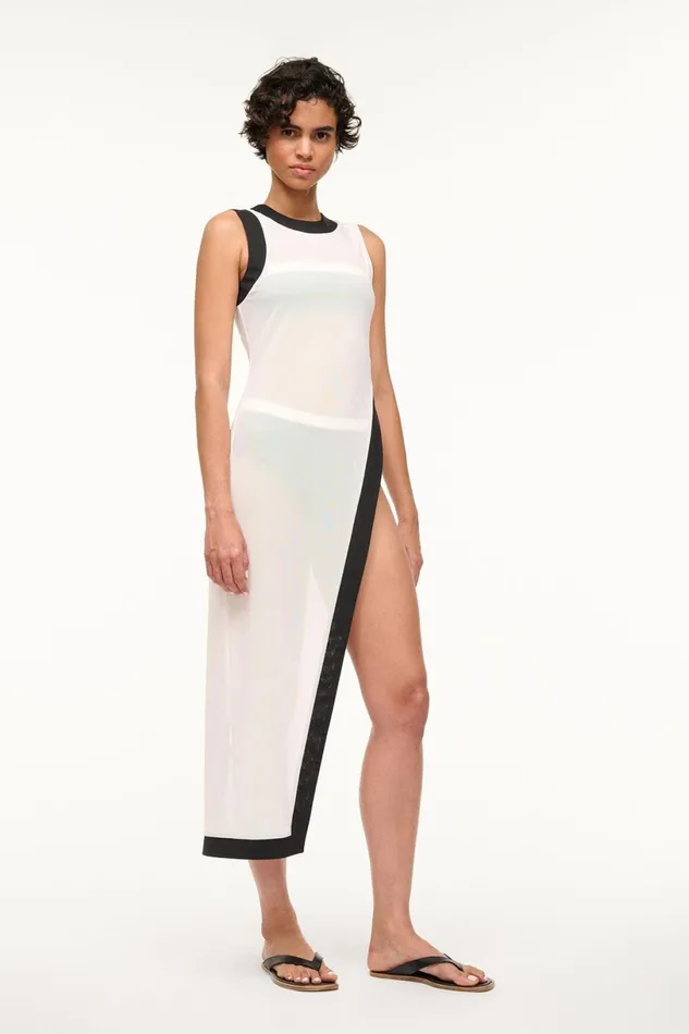 Women CoverUps STAUD STAUD POINTER COVERUP TOP WHITE BLACK Women CoverUps STAUD STAUD POINTER COVERUP TOP WHITE BLACK