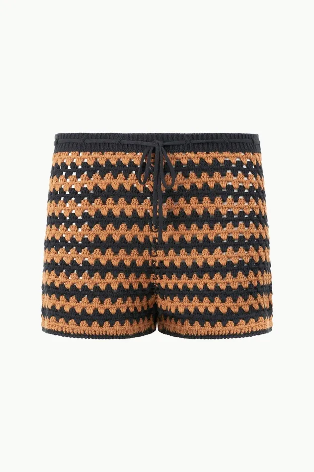 Women CoverUps STAUD STAUD SAMARA SHORT BLACK TAN SEASHORE STRIPE Women CoverUps STAUD STAUD SAMARA SHORT BLACK TAN SEASHORE STRIPE