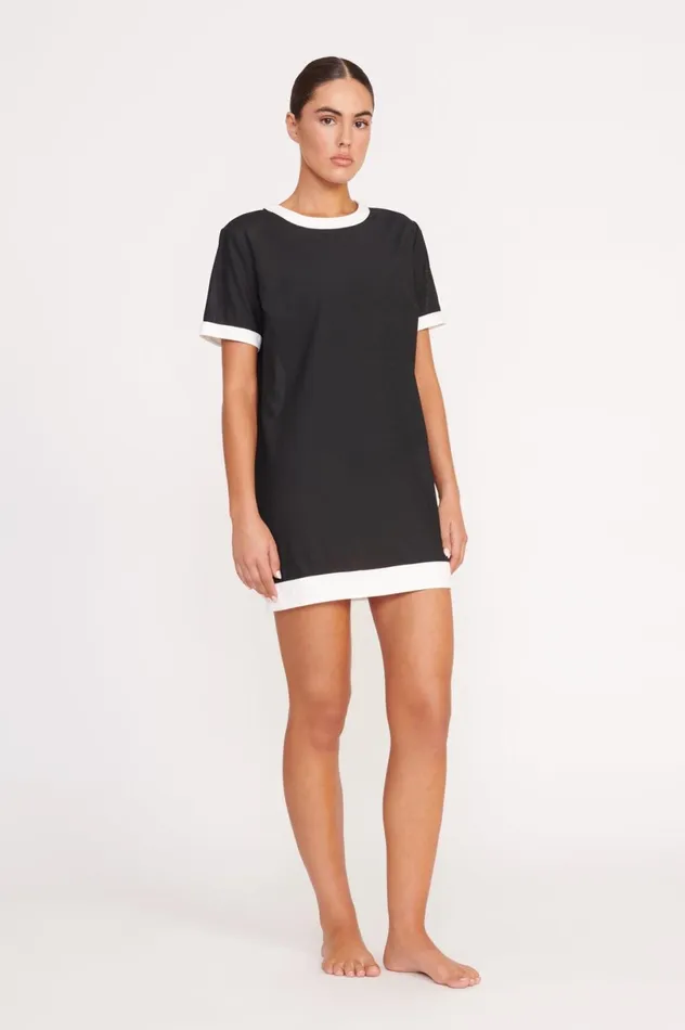 Women CoverUps STAUD STAUD SELAH DRESS BLACK WHITE Women CoverUps STAUD STAUD SELAH DRESS BLACK WHITE