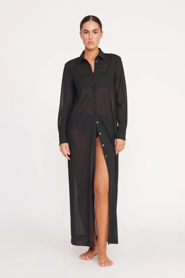 Women CoverUps STAUD STAUD VITA DRESS BLACK
