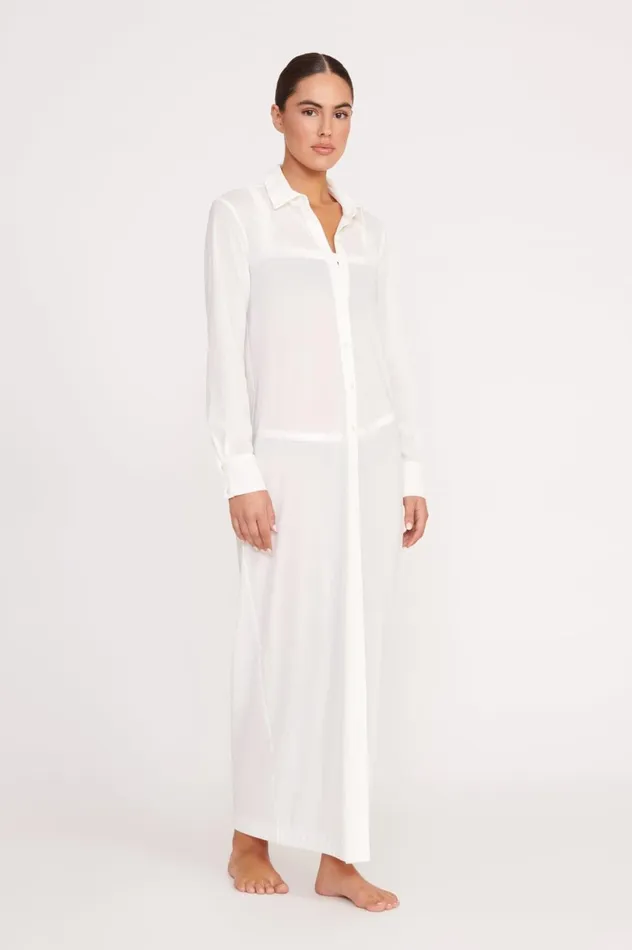 Women CoverUps STAUD STAUD VITA DRESS WHITE Women CoverUps STAUD STAUD VITA DRESS WHITE