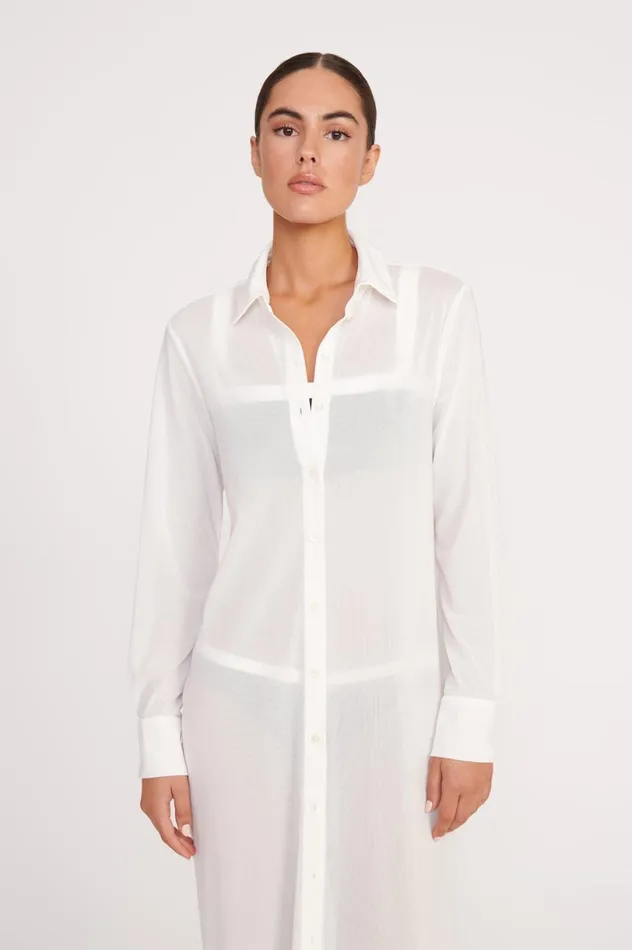 Women CoverUps STAUD STAUD VITA DRESS WHITE Women CoverUps STAUD STAUD VITA DRESS WHITE