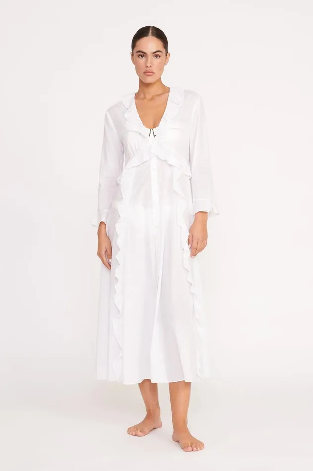 Women CoverUps STAUD STAUD ZION DRESS WHITE
