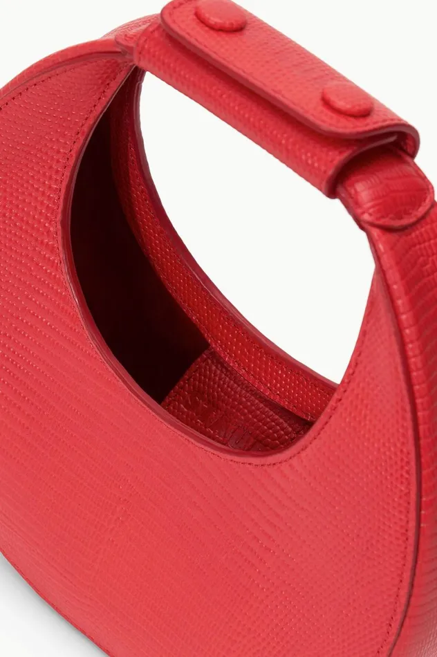 Women Crossbody STAUD STAUD GOODNIGHT MOON BAG RED ROSE Women Crossbody STAUD STAUD GOODNIGHT MOON BAG RED ROSE