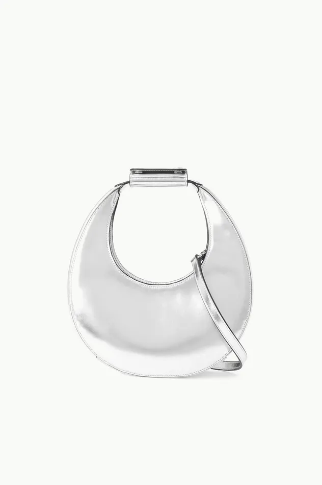 Women Crossbody STAUD STAUD MINI MOON BAG CHROME